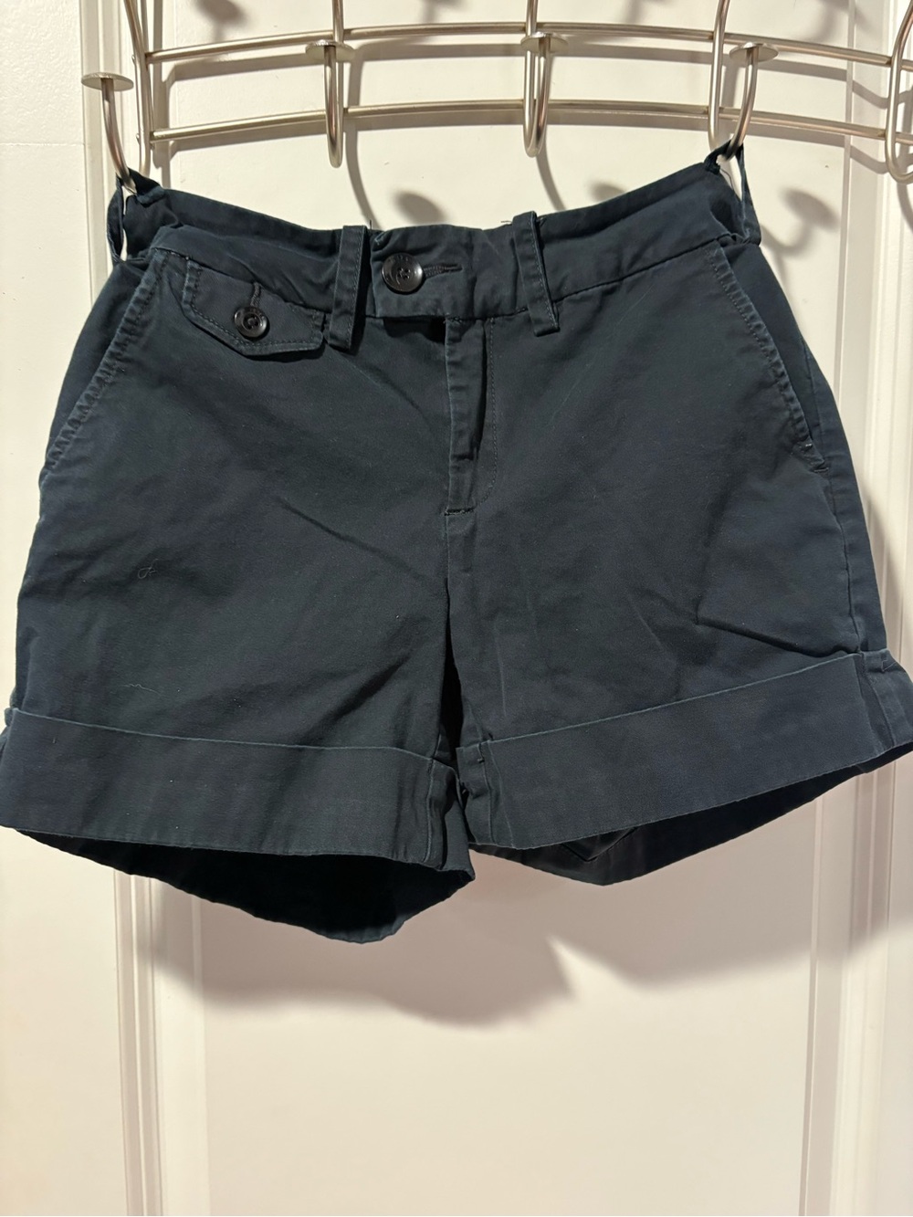 Noli Navy Cuffed Utility Shorts